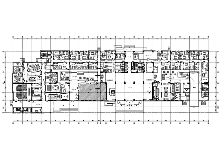 公装施工图全套资料下载-[江苏]某集团20层大型办公楼室内装修全套施工图（附效果图）