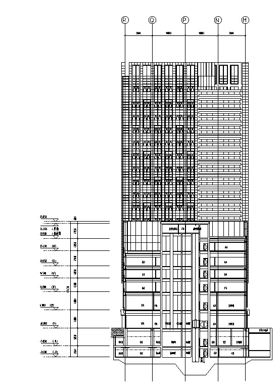 [天津]16年最新高层服务型办公楼建筑施工图（地下车库及人防）-16年最新高层服务型办公楼建筑施工图