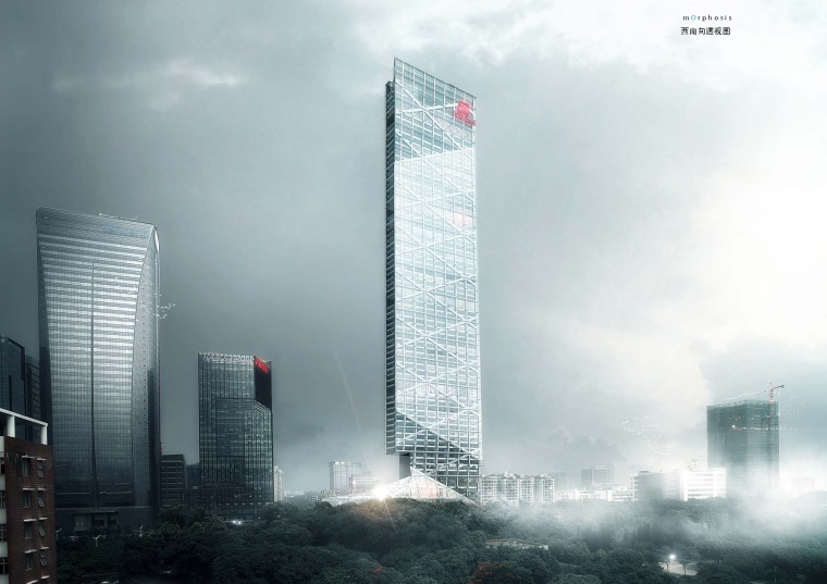 超高层建筑立面设计资料下载-[深圳]汉京中心超高层建筑设计方案