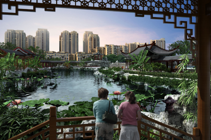 低密度小区景观资料下载-[上海]低密度特色历史文化生态居住区景观设计方案