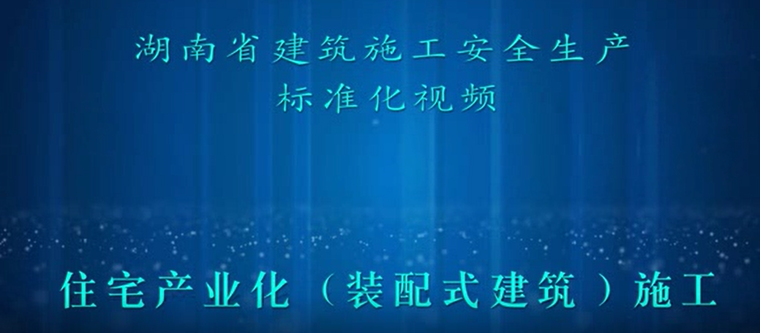 湖南省建筑施工安全生产标准化系列下载资料下载-装配式建筑施工视频下载，住宅式产业化标准化视频下载