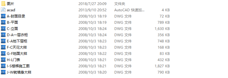 成都国建知名地产A2户型室内设计施工图纸-总览图