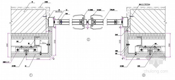 铝合金隔热断桥节点资料下载-石材幕墙与铝合金收口横剖节点