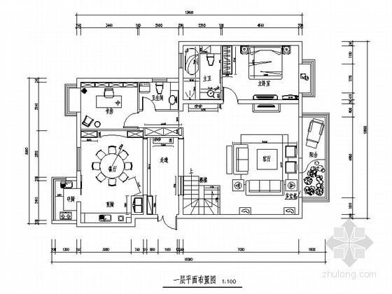 索诺马顶层复式住宅资料下载-顶层复式中式风格家居装修图