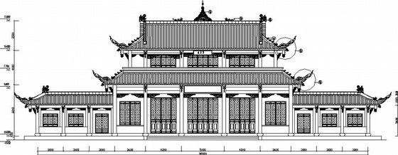 古建筑庙CAD施工图资料下载-景区古建筑药师殿结构施工图