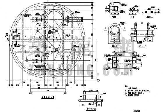 料仓钢结构方案图纸资料下载-6500t料仓结构全套图纸