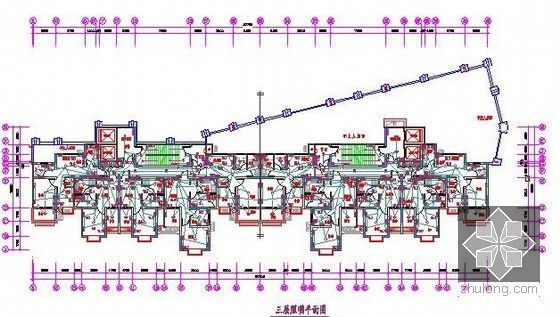 [安徽]安置房项目建筑安装工程预算书(含图纸EZB格式)-三层照明平面图