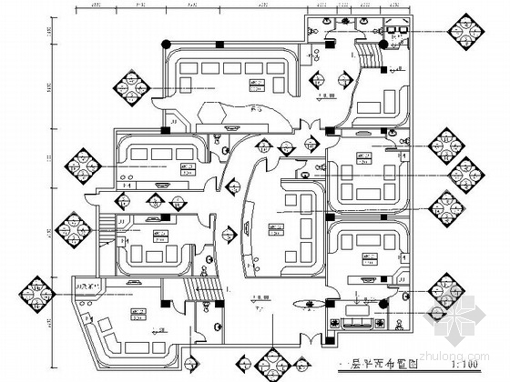 KTV室内cad图资料下载-[西安]大酒店KTV室内装饰设计CAD施工图