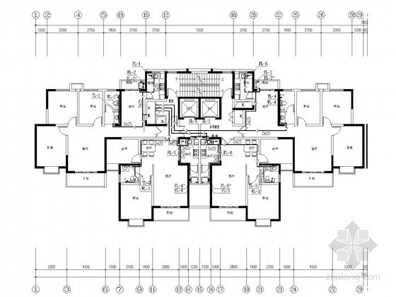  [北方]30层住宅楼给排水消防施工图