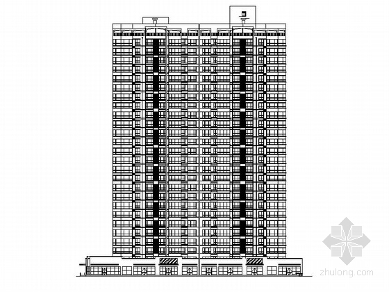 一梯一户剪力墙资料下载-[陕西]现代化高层框架剪力墙结构住宅建筑施工图（知名设计院）