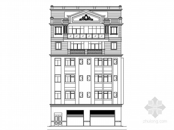 二层沿街商住施工图资料下载-[惠州]某七层沿街商住楼建筑施工图