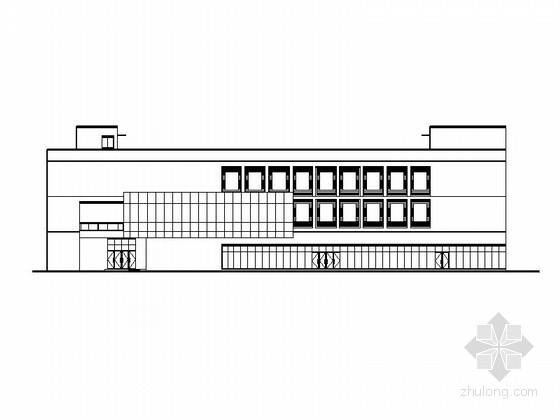 商场外立面施工图大样资料下载-[江苏]三层现代风格大型超市建筑施工图（面积约5000㎡）