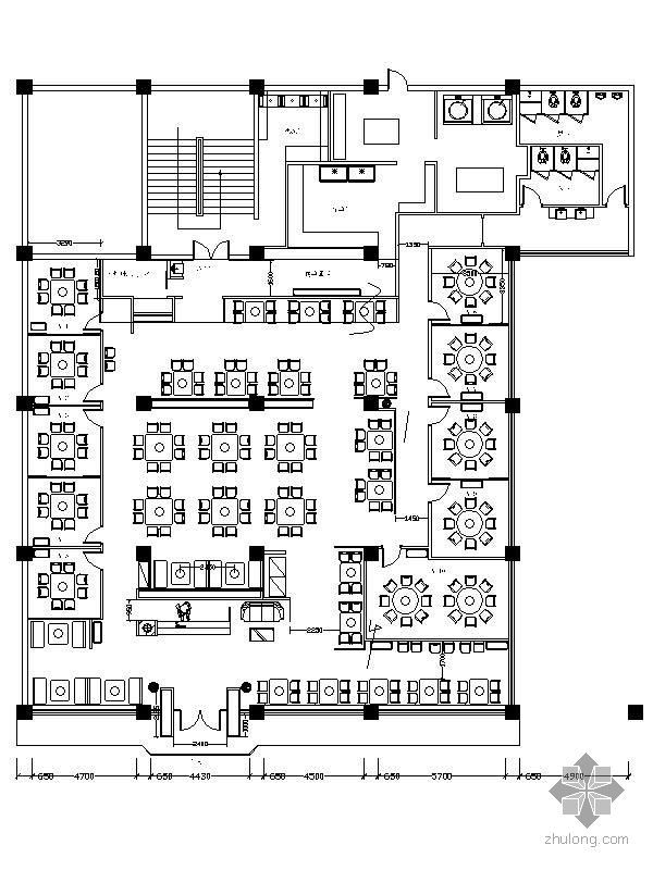 东海王轩中餐厅资料下载-[四川]鸭肠王火锅店装饰工程图