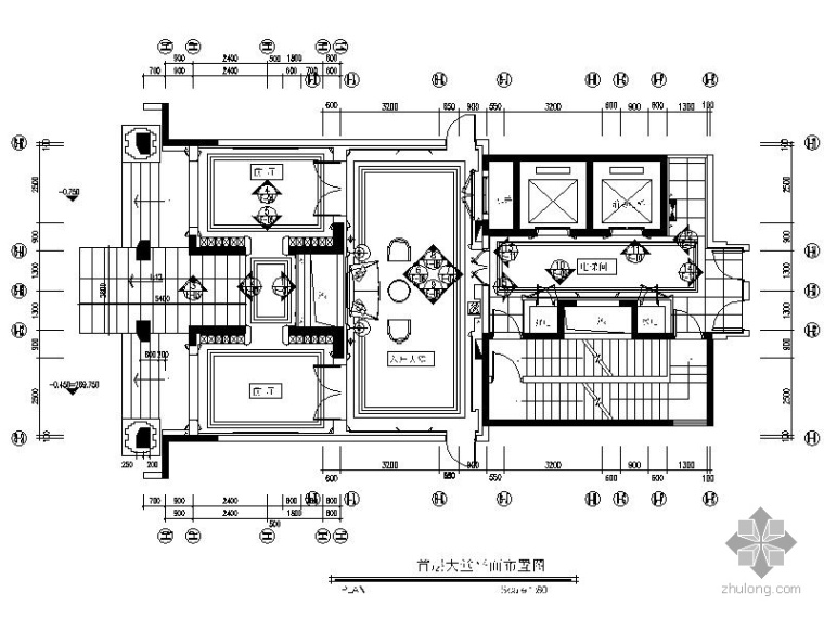宴会前厅竣工图资料下载-[重庆]标准层公共区域室内装修竣工图