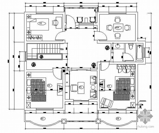 六套新农村最新别墅设计图方案-2