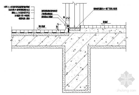 落地窗建筑平面图资料下载-落地窗防水构造2