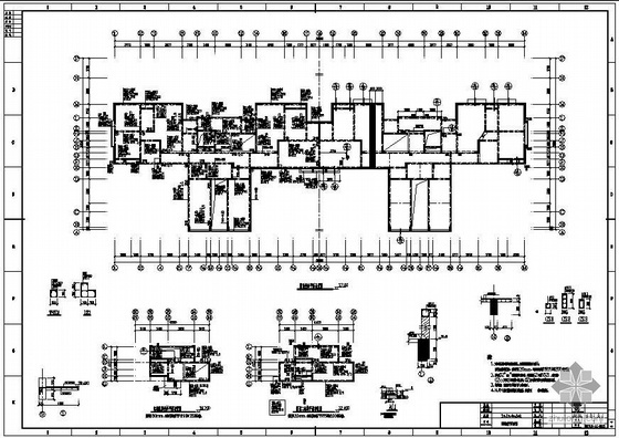 多层框剪结构设计资料下载-武汉某框剪多层住宅结构设计图