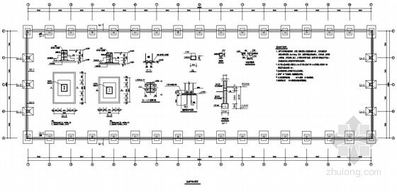 钢结构柱下独立基础资料下载-某轻钢结构厂房柱下独立基础节点详图