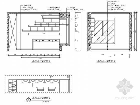 [广州]普通住宅区现代三居室装修施工图（含效果）立面图
