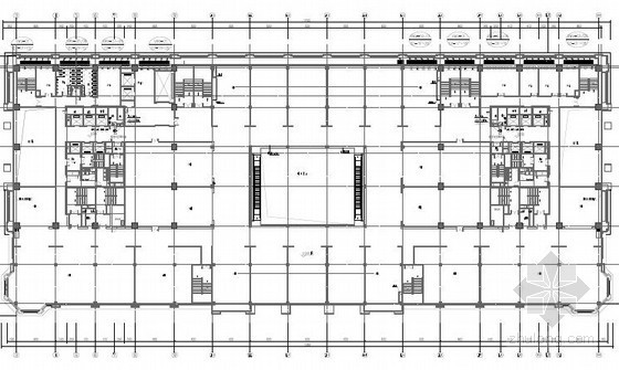 [广东]大型会展中心空调通风及防排烟系统设计施工图（含机房设计）-二层空调水管布置平面图 