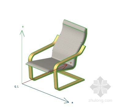 欧式真皮椅扶手资料下载-扶手椅子04 ArchiCAD模型