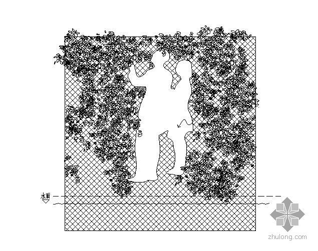 植物景观大样资料下载-人形镂空覆绿色植物体施工大样图