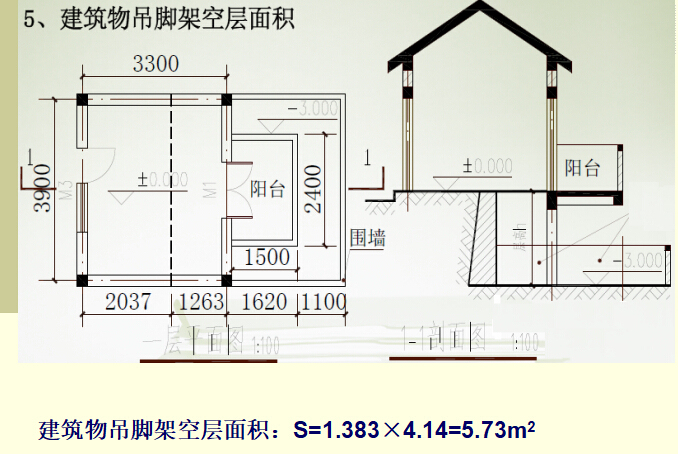 建筑工程施工图预算、工程量清单文件编制-建筑物吊脚架空层面积