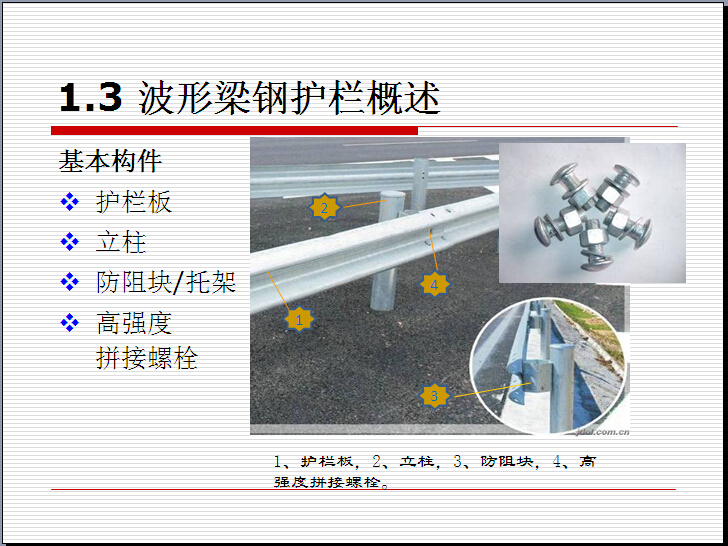 波形梁钢护栏质量监督与管理（70页）-波形梁钢护栏基本构件