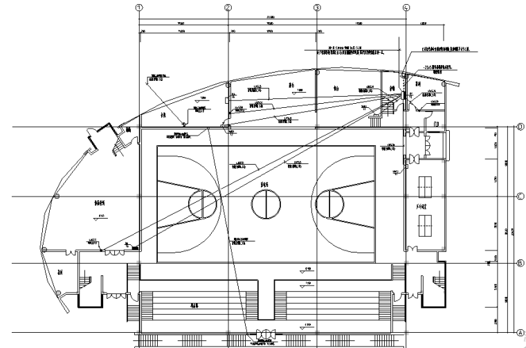 江西中学室内篮球馆强电电气图纸_2