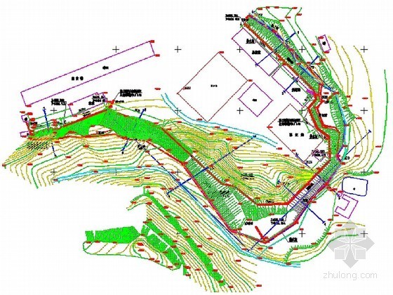 高切坡跟高边坡资料下载-水库高切坡防护工程施工节点详图