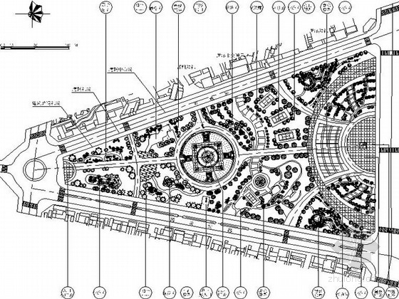 广场景观设计施工图纸资料下载-某地广场综合景观设计施工图