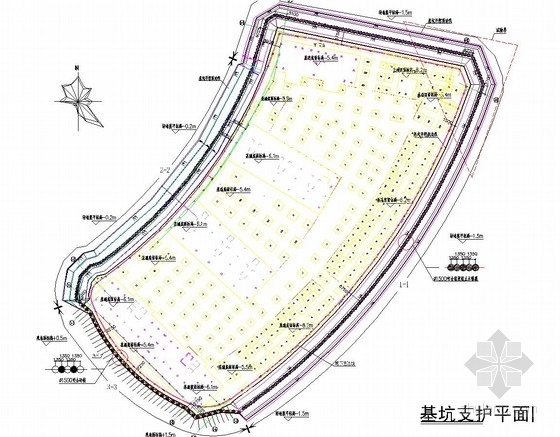 咬合桩交底资料下载-[福建]深基坑咬合桩加锚杆支护施工图