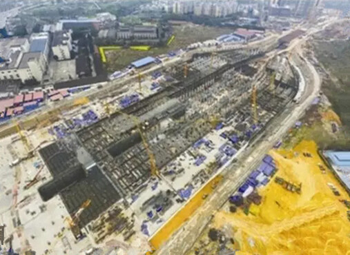 BIM技术打造亚洲最大地铁停车场-地铁7号线崔家店停车场初具规模.jpg