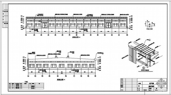 18米跨轻钢资料下载-某2×18＋21米跨带吊车轻钢厂房建筑结构设计图