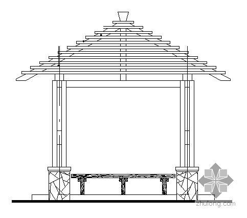 现代中式景观dwg资料下载-中式木制现代景观亭节点图
