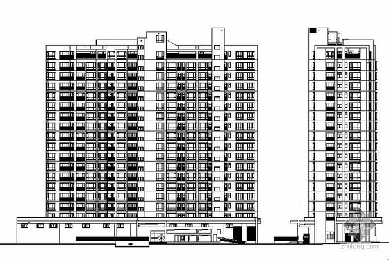 现代高层平层公寓资料下载-[东莞]某十八层商住楼建筑施工图(有总平)