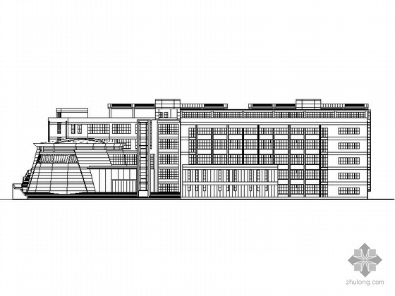 艺术展厅dwg资料下载-[重庆]某商学院艺术学院四层综合楼建筑施工图、效果图