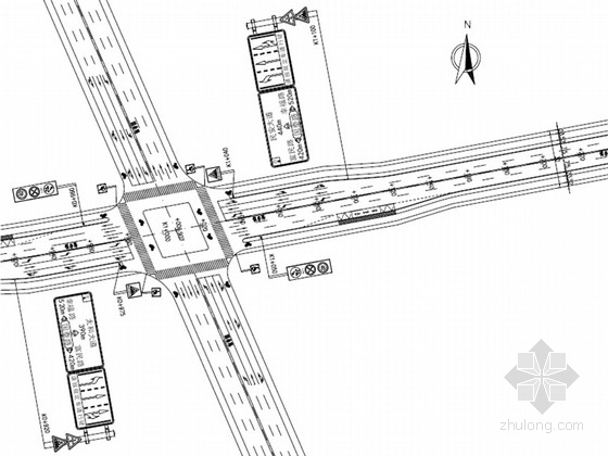 柱式标志牌施工图资料下载-[安徽]城市次干路道路交通工程施工图设计33张