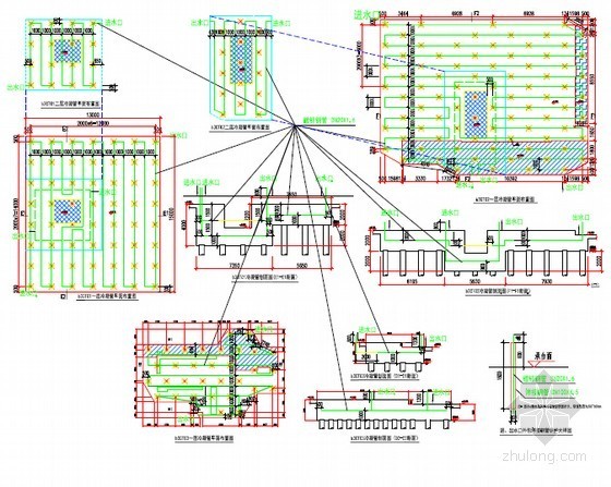 [广东]框架剪力墙结构综合体大体积混凝土冷凝管施工方案（附有施工照片）-冷凝管断面图 