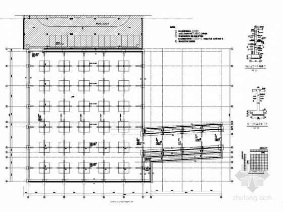 湖南民用建筑施工图纸资料下载-[湖南]框架结构地下室结构施工图（浅基）
