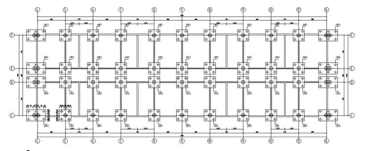 [六层]框架凹字形教学楼毕业设计（计算文件、部分建筑、结构图）-桩基础平面布置图