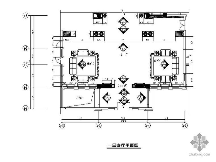 别墅室内客厅设计资料下载-别墅客厅详图