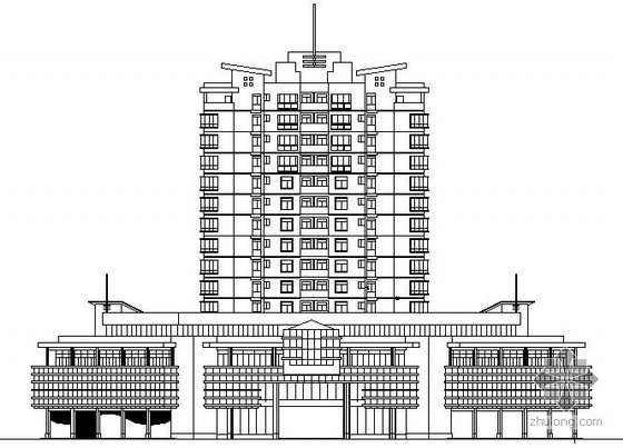 二层超市效果图资料下载-[兴宁市]某十五层商住楼建筑施工图