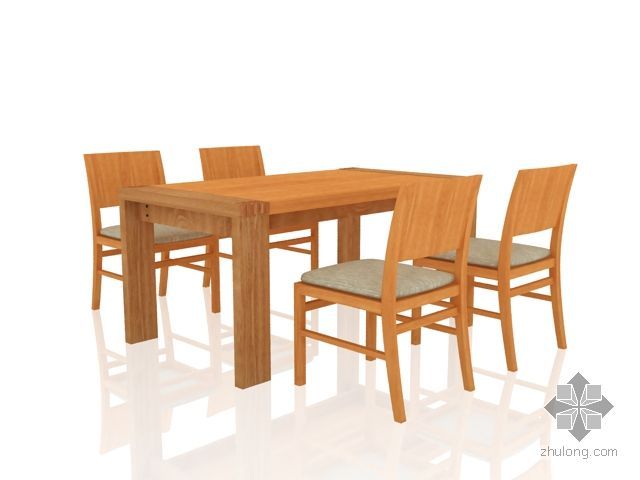 八人桌椅模型下载资料下载-桌椅组合