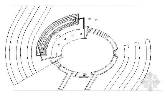 椭圆广场铺装详图资料下载-椭圆广场铺装平面