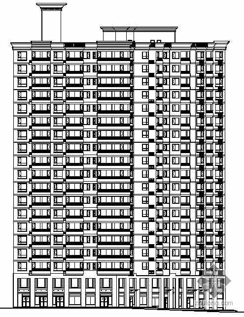 塔式一梯三户单元资料下载-某十八层住宅楼建筑施工图