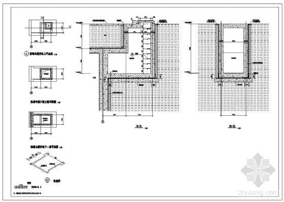 室外电缆井CAD资料下载-人防-防爆电缆井详图