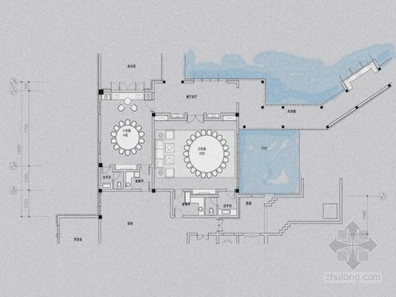 小区会所室内平面设计资料下载-[合肥]高级会所室内深化方案设计图