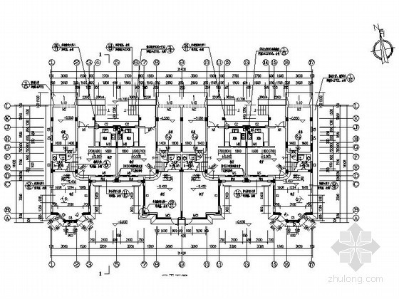 [江西]某三层四联排别墅建筑施工图- 