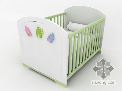 儿童床cad模型资料下载-婴儿床